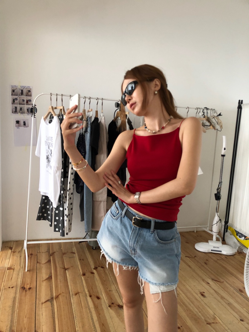 MADE-P韓國東大門代購女裝新品26春夏職業推薦吊帶背心無袖MADE-P吊帶/背心