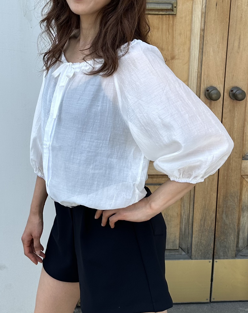 CLASSY-O韓國東大門代購女士新品職業襯衫蕾絲衫不含內搭透視褶皺CLASSY-O襯衫/蕾絲衫