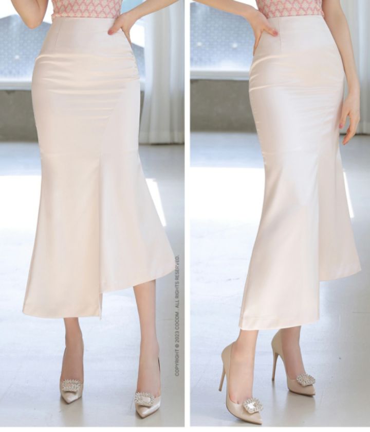 HIGH HEELS東大門實拍韓國女士新品26夏季人氣熱賣長裙緞HIGH HEELS長裙