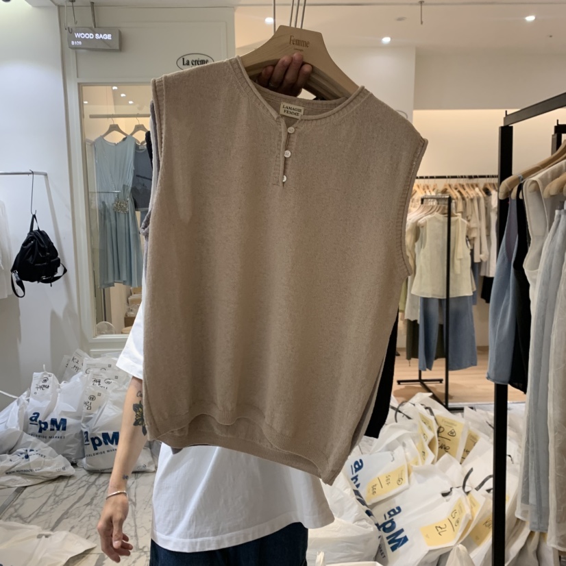 LA MAGIE FEMME韓國東大門代購女裝新品人氣26春夏吊帶背心Lamagie Femme吊帶/背心圖色1