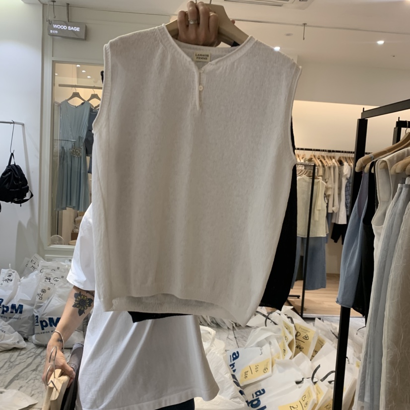 LA MAGIE FEMME韓國東大門代購女裝新品人氣26春夏吊帶背心Lamagie Femme吊帶/背心圖色2