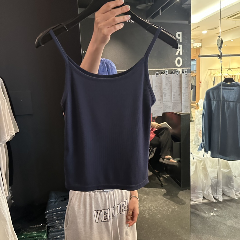 ELF-L韓國代購女裝新品26夏季26春夏休閑推薦職業吊帶背心PROJECT ELF/ELF-L吊帶/背心圖色2深藍色