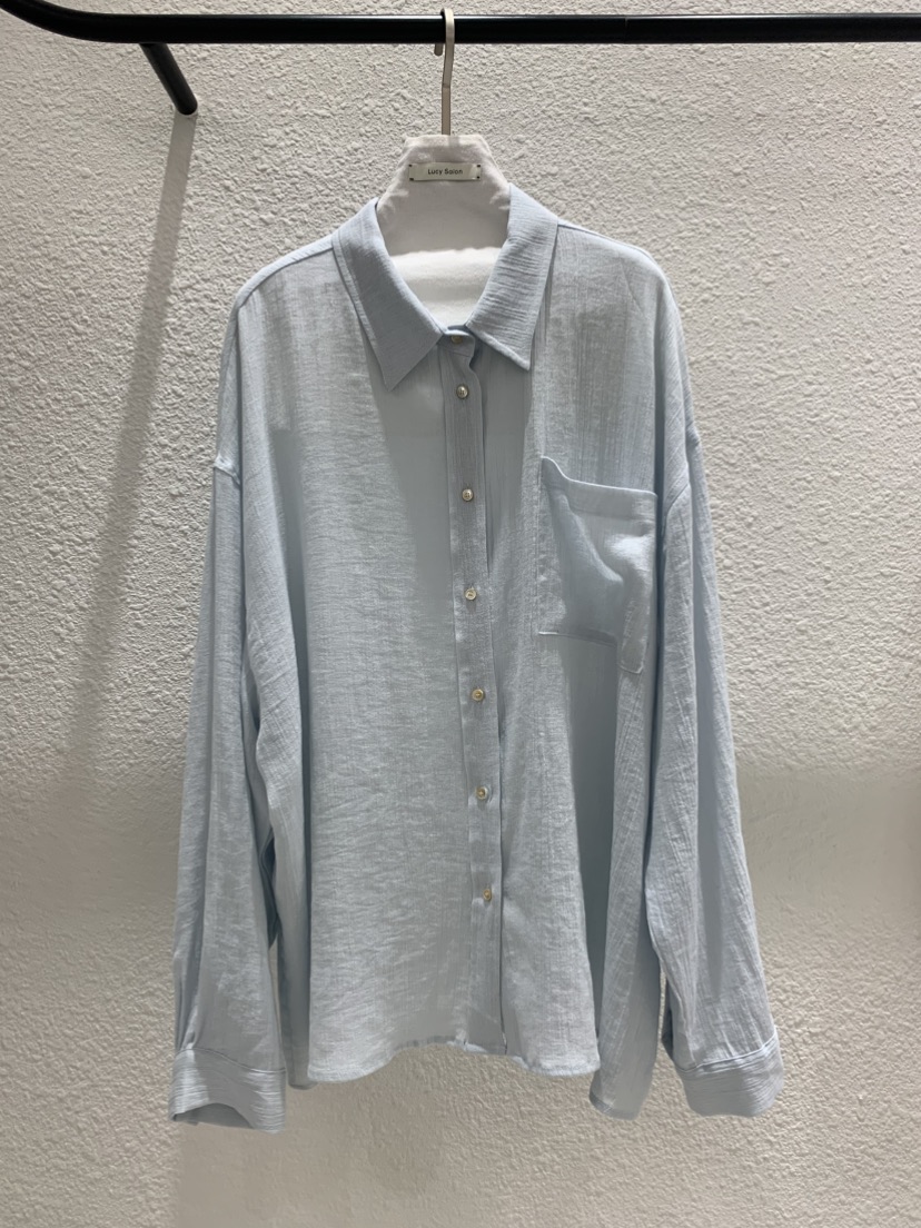 LUCY SALON韓國東大門代購女士新品休閑人氣襯衫蕾絲衫亞麻LUCY SALON襯衫/蕾絲衫圖色2
