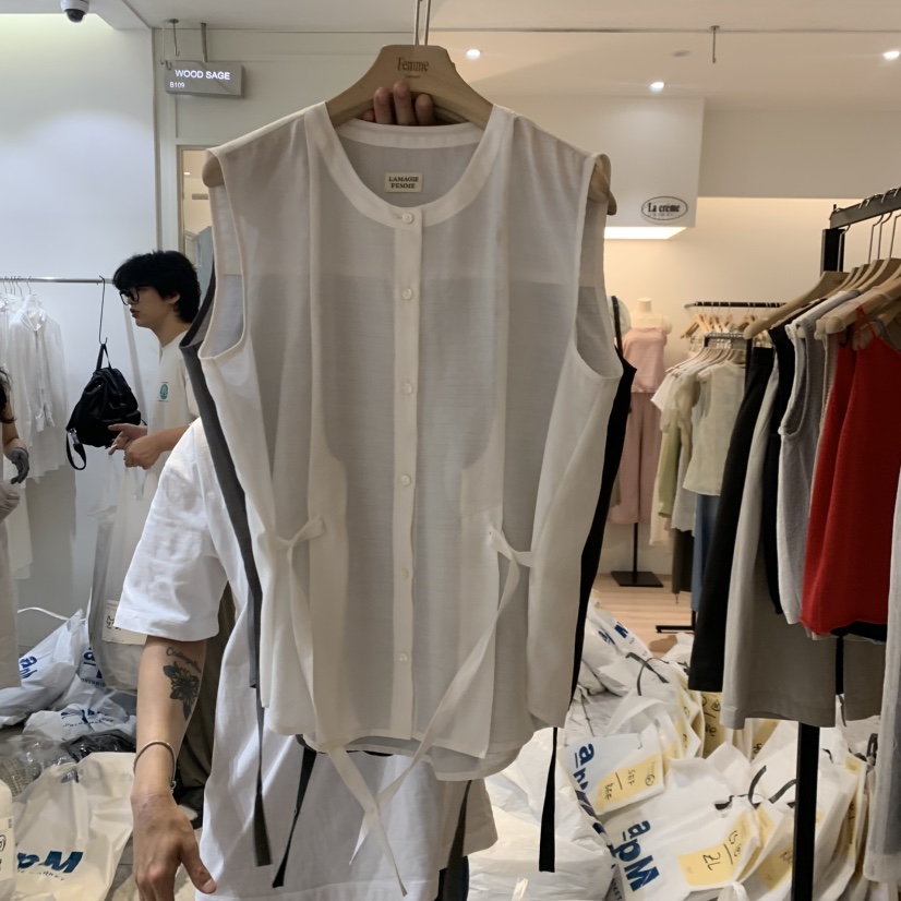 LA MAGIE FEMME韓國直郵實拍女裝新品熱賣推薦襯衫蕾絲衫Lamagie Femme襯衫/蕾絲衫圖色1
