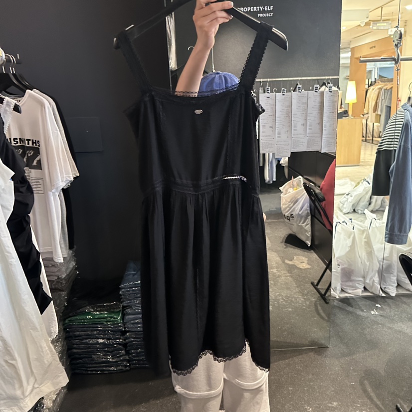 ELF-L韓國直郵女裝新款職業休閑推薦26夏季連衣裙撞色蕾絲PROJECT ELF/ELF-L連衣裙圖色2
