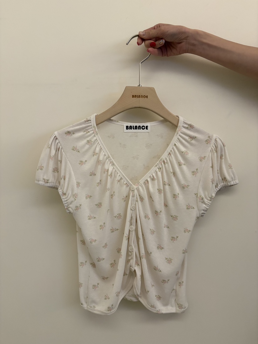 BALANCE韓國直郵女裝新款26春夏職業熱賣襯衫蕾絲衫羊毛開襟BALANCE襯衫/蕾絲衫圖色2