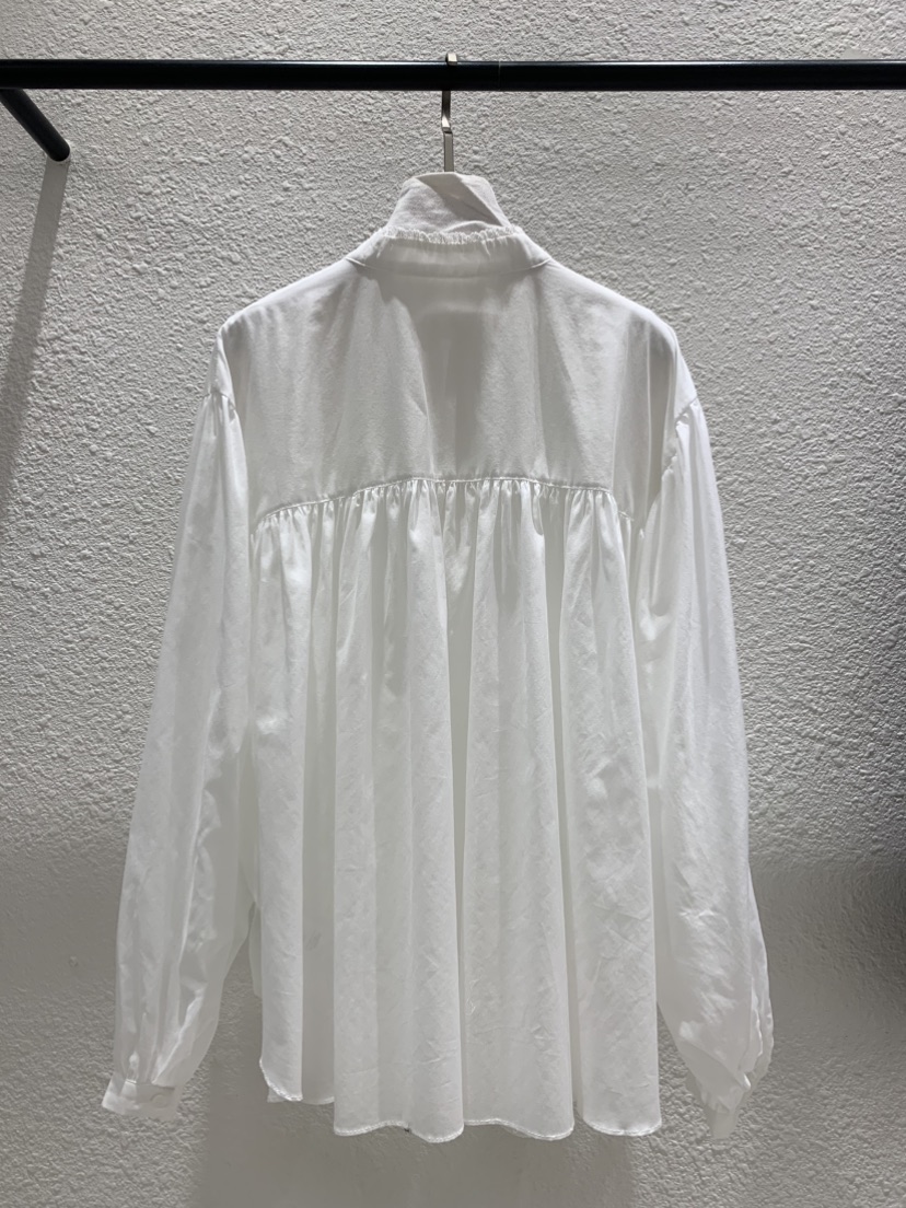 LUCY SALON韓國直郵實拍女裝新品26春夏襯衫蕾絲衫高領褶皺LUCY SALON襯衫/蕾絲衫