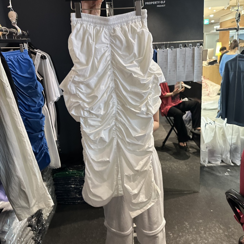 ELF-L韓國東大門直郵女士新品26夏季休閑推薦時尚長裙褶皺PROJECT ELF/ELF-L長裙