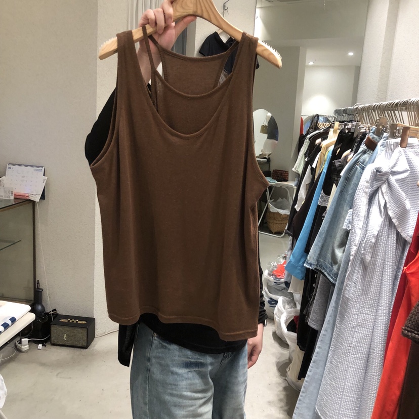 SSEMIENNE韓國直郵女裝新款職業26夏季26春夏套裝亞麻無袖SSENIQUE/SSEMIENNE套裝圖色2