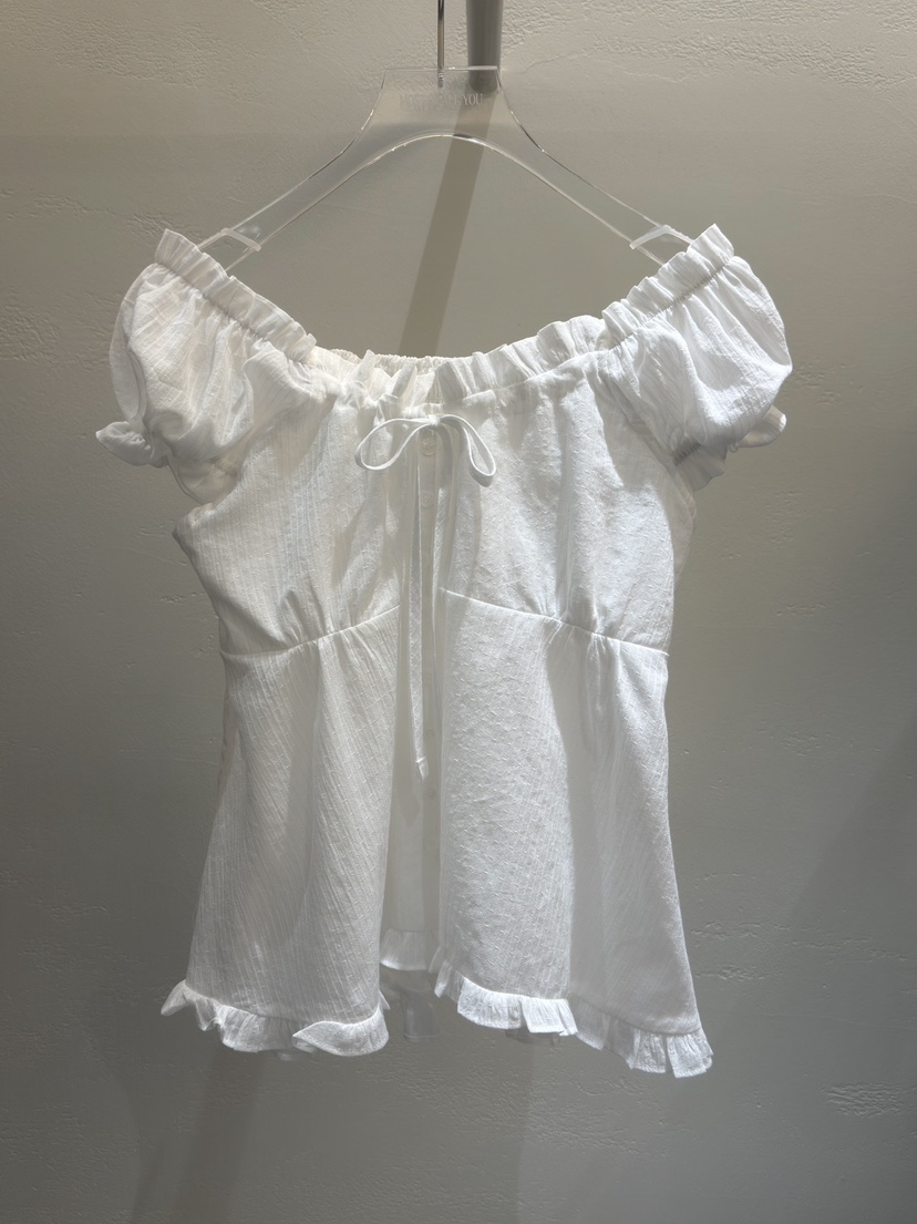 MOST OF ALL U韓國直郵實拍女裝新品26夏季襯衫蕾絲衫荷葉邊無袖LMOST OF ALL U襯衫/蕾絲衫圖色1