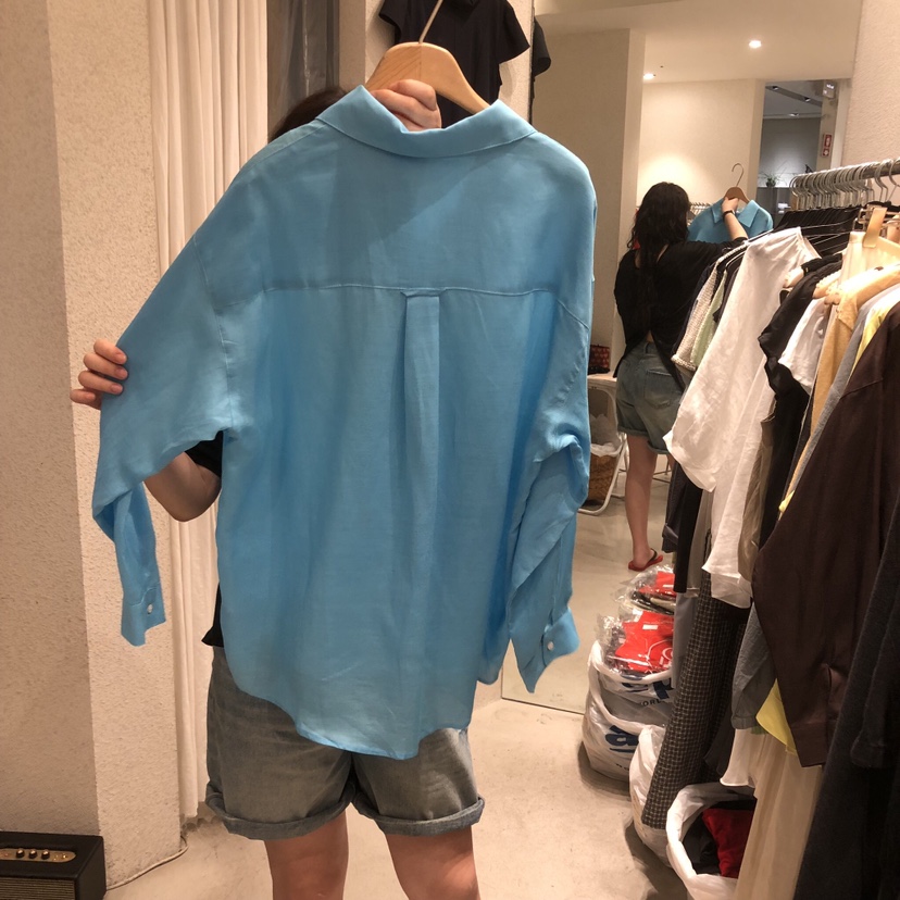 SSEMIENNE韓國直郵女士新品職業26夏季襯衫蕾絲衫柔軟亞麻SSENIQUE/SSEMIENNE襯衫/蕾絲衫