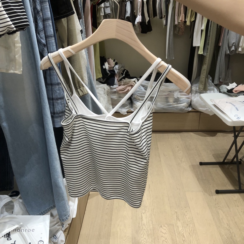 MEMOIRE韓國東大門代購女士新款時尚推薦26春夏吊帶背心假兩件MEMOIRE吊帶/背心