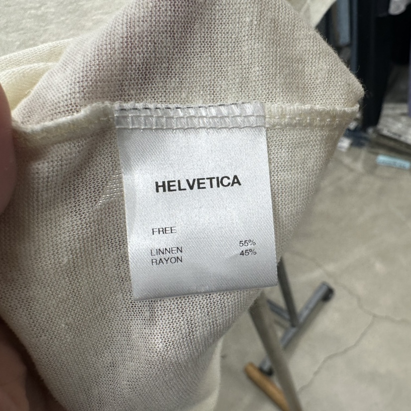 HELVETICA東大門實拍韓國女裝新款26春夏推薦T恤亞麻布柔軟HELVETICAT恤