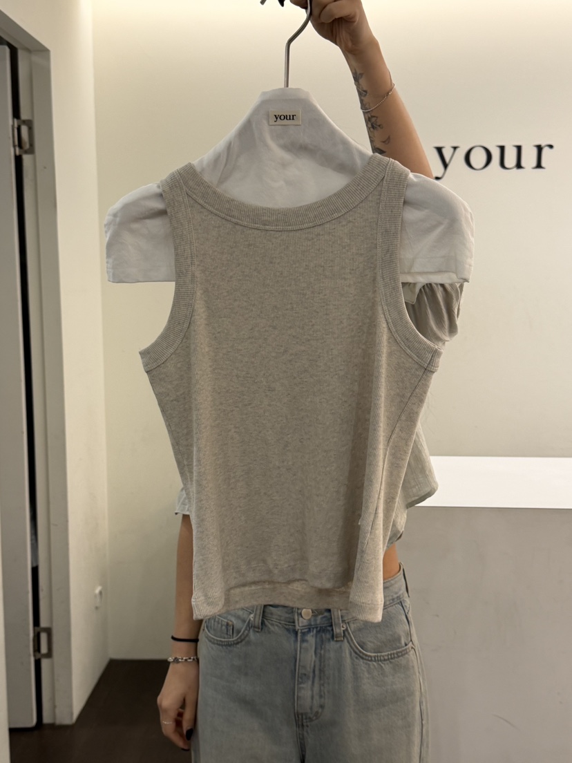 YOUR-P韓國代購女士新品熱賣人氣職業推薦26夏季吊帶背心無袖YOUR-P吊帶/背心圖色2