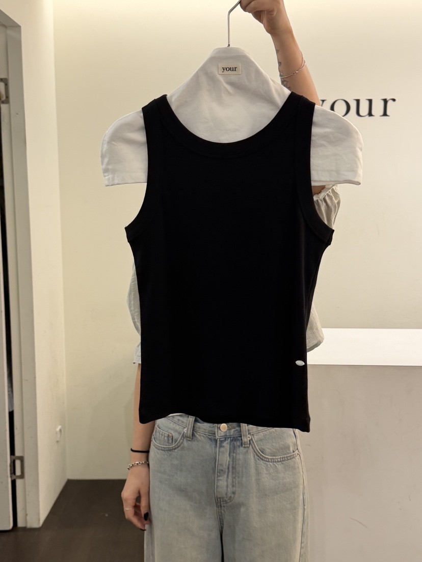 YOUR-P韓國代購女士新品熱賣人氣職業推薦26夏季吊帶背心無袖YOUR-P吊帶/背心圖色5黑色