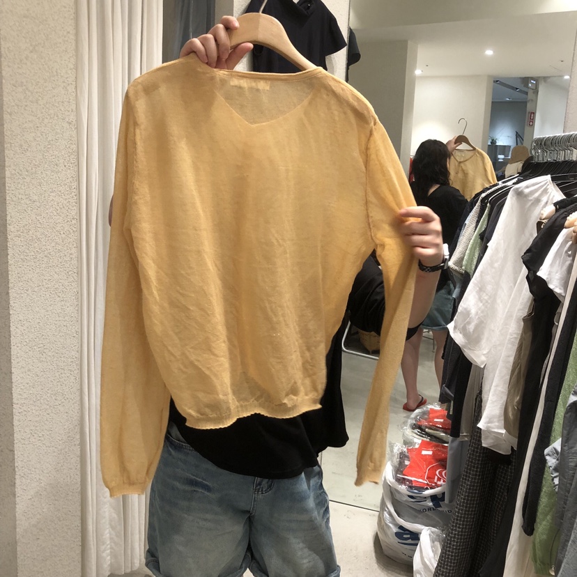 SSEMIENNE韓國代購女士新款休閑人氣時尚26夏季開衫圓領開衫SSENIQUE/SSEMIENNE開衫
