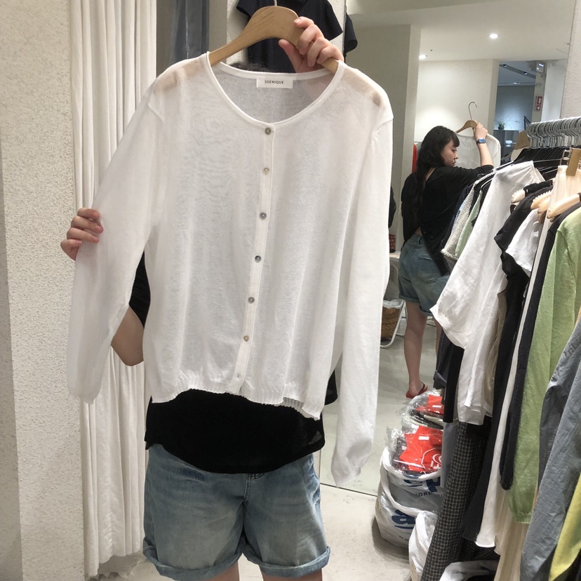 SSEMIENNE韓國代購女士新款休閑人氣時尚26夏季開衫圓領開衫SSENIQUE/SSEMIENNE開衫圖色2