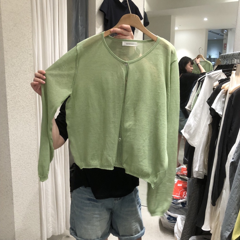 SSEMIENNE韓國代購女士新款休閑人氣時尚26夏季開衫圓領開衫SSENIQUE/SSEMIENNE開衫圖色3