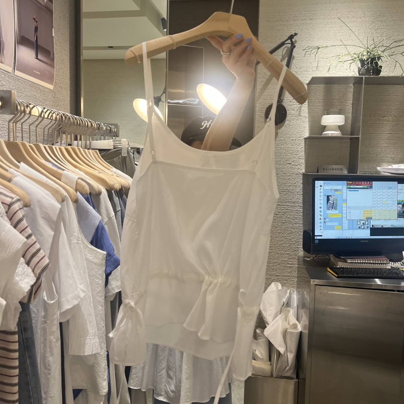 B_GARDER東大門實拍韓國女裝新款26春夏吊帶背心透視無袖B.GARDER吊帶/背心