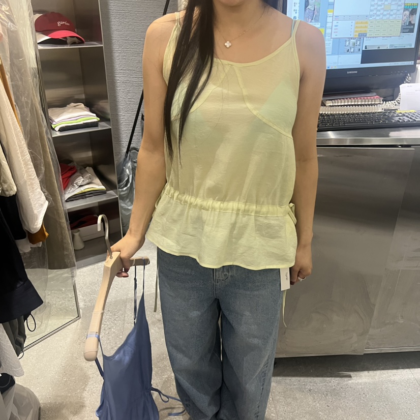 B_GARDER東大門實拍韓國女裝新款26春夏吊帶背心透視無袖B.GARDER吊帶/背心圖色2