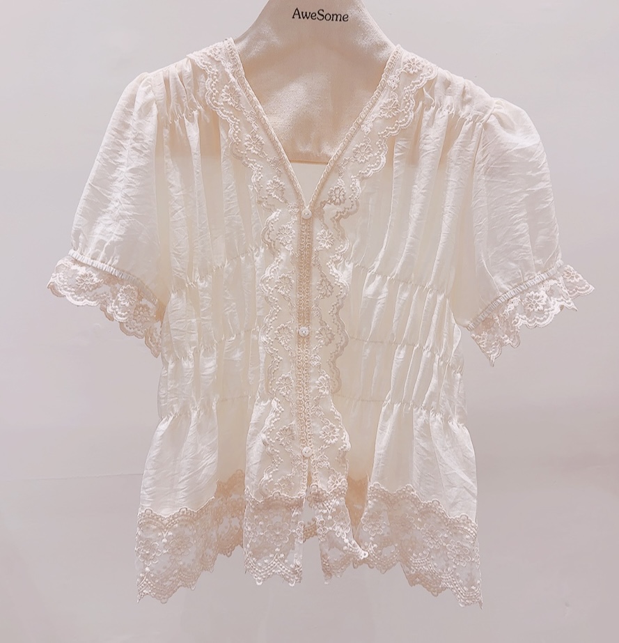 AWESOME-P韓國東大門代購女士新品職業人氣26夏季襯衫蕾絲衫AWESOME-P襯衫/蕾絲衫圖色2