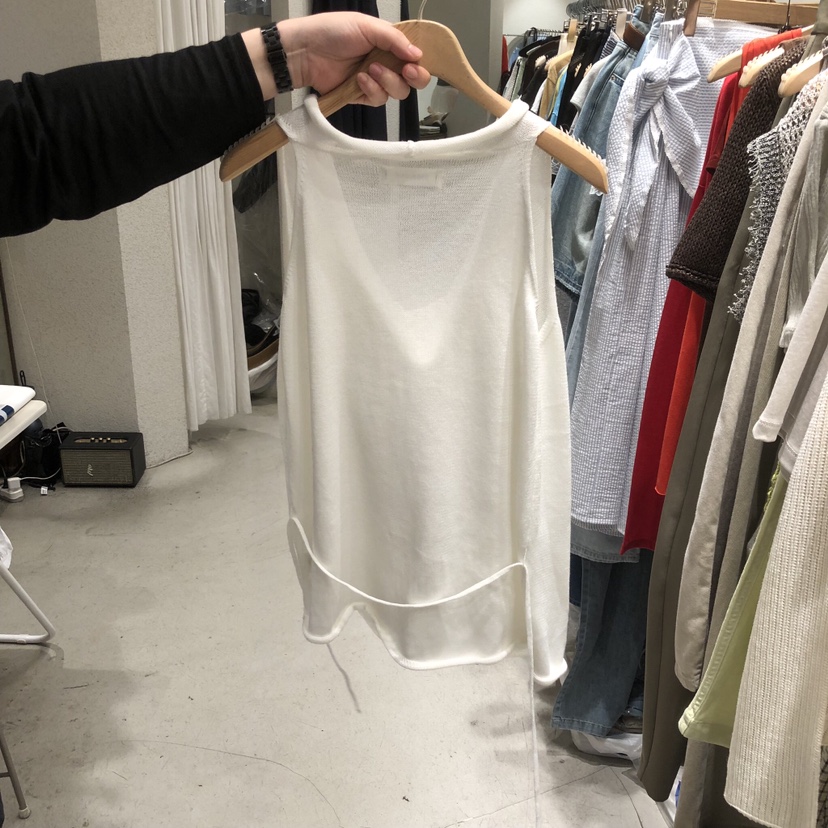 SSEMIENNE韓國東大門代購女裝新品26春夏吊帶背心垂褶針織含腰繩SSENIQUE/SSEMIENNE吊帶/背心