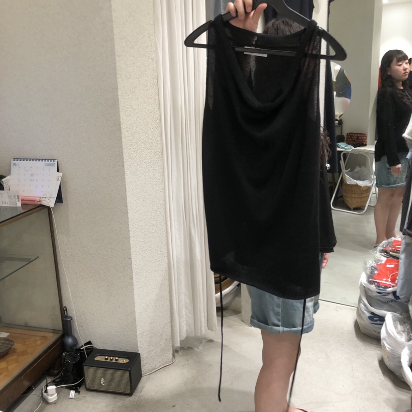 SSEMIENNE韓國東大門代購女裝新品26春夏吊帶背心垂褶針織含腰繩SSENIQUE/SSEMIENNE吊帶/背心圖色2