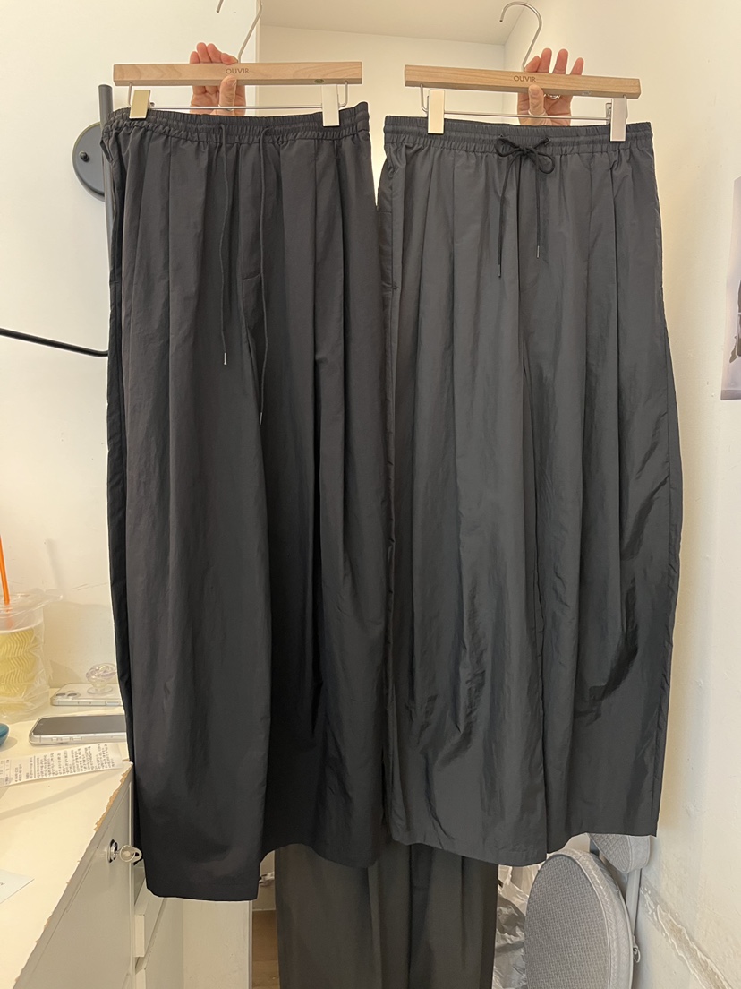 OUVIR韓國代購女裝新品人氣時尚推薦26夏季休閑褲尼龍透明O.V.R/OUVIR休閑褲