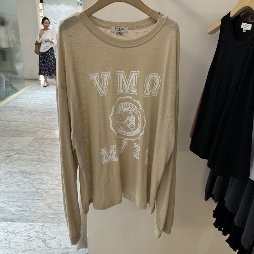 DE VENTI東大門實拍韓國女士新品26春夏推薦職業長袖T恤MDE VENTI長袖T恤圖色1