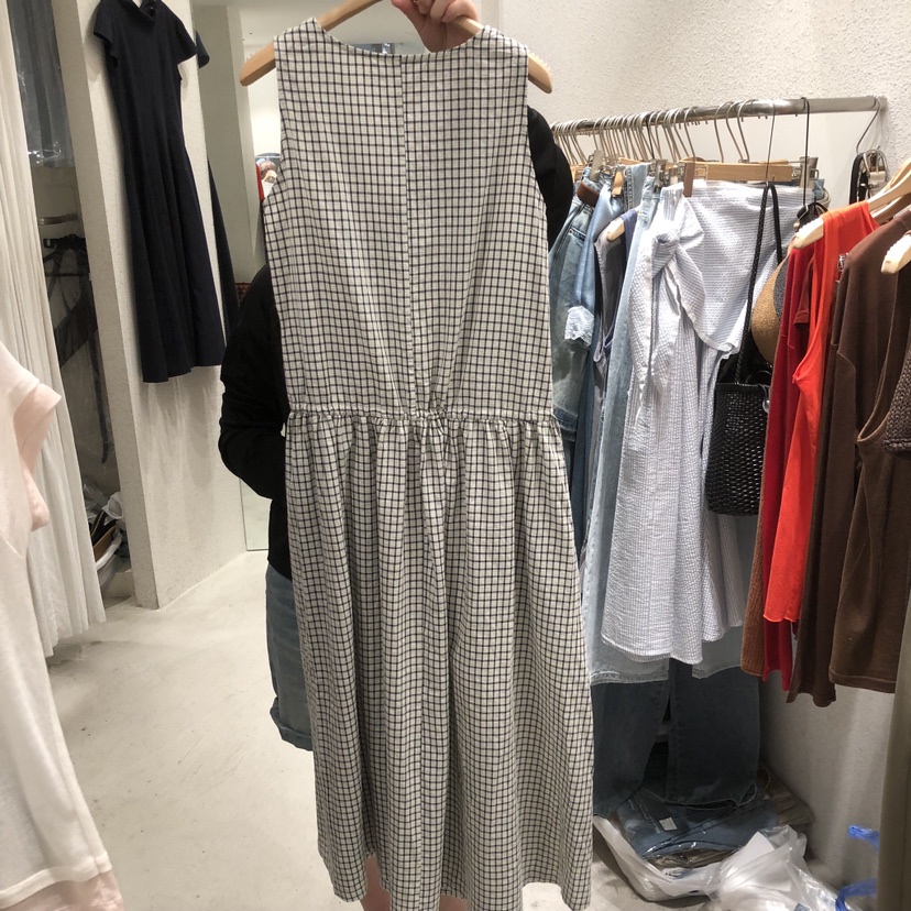 SSEMIENNE韓國直郵實拍女裝新品人氣26夏季26春夏連衣裙格紋SSENIQUE/SSEMIENNE連衣裙