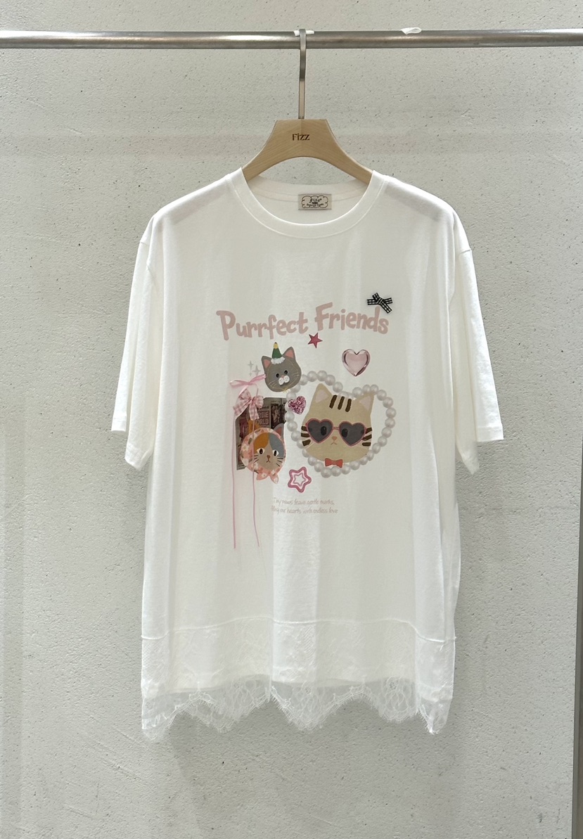 FIZZ韓國代購女士新品時尚職業人氣26春夏休閑推薦26夏季T恤FIZZT恤圖色1