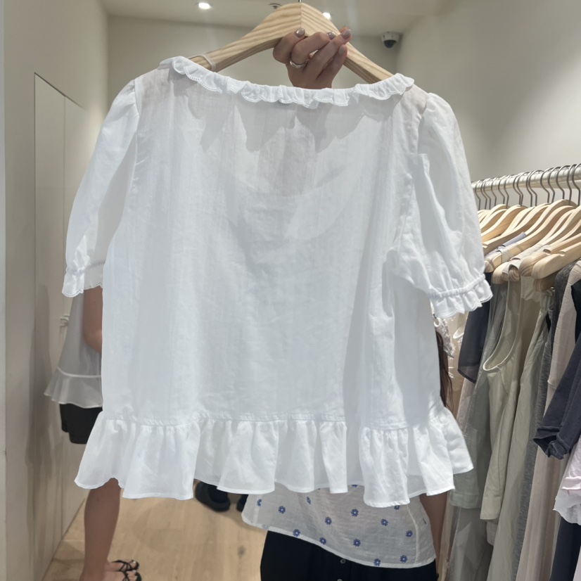 LIFFEY韓國代購女裝新品推薦26夏季職業熱賣26春夏襯衫蕾絲衫LIFFEY襯衫/蕾絲衫