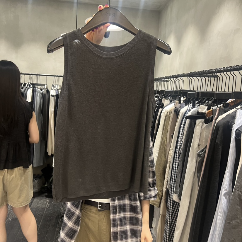 TUG韓國東大門代購女裝新品休閑熱賣職業吊帶背心棉質無袖TUG吊帶/背心圖色1