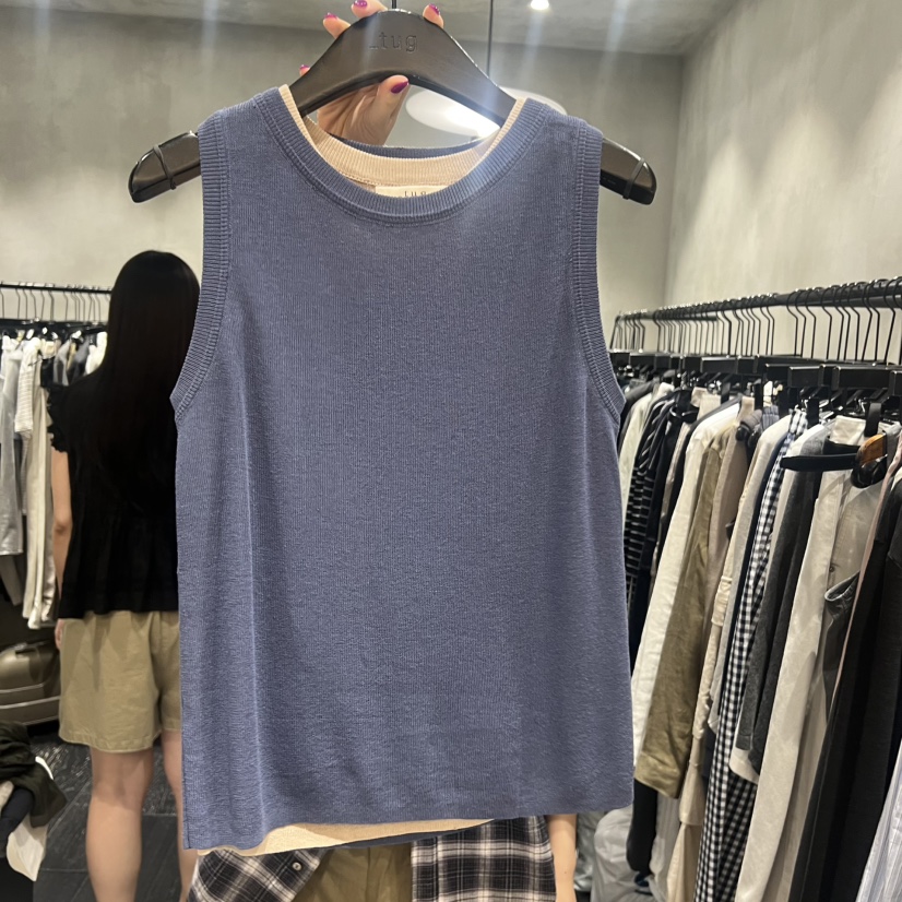 TUG韓國東大門代購女裝新品休閑熱賣職業吊帶背心棉質無袖TUG吊帶/背心圖色3