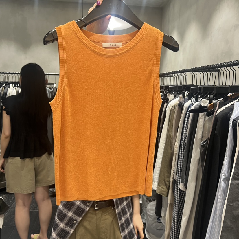 TUG韓國東大門代購女裝新品休閑熱賣職業吊帶背心棉質無袖TUG吊帶/背心圖色5