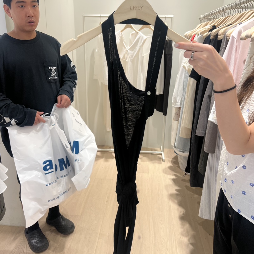 LIFFEY韓國東大門直郵女士新款休閑吊帶背心露背亞麻無袖LIFFEY吊帶/背心圖色2