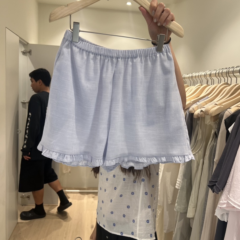 LIFFEY韓國代購女裝新款26夏季熱賣時尚職業休閑短褲亞麻LIFFEY短褲圖色1