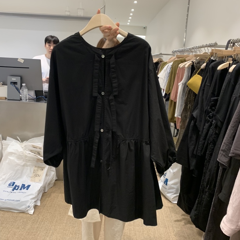 SELF SERVICE韓國東大門直郵女裝新款時尚26春夏襯衫蕾絲衫SELF SERVICE襯衫/蕾絲衫