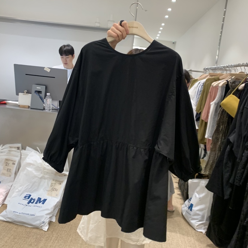 SELF SERVICE韓國東大門直郵女裝新款時尚26春夏襯衫蕾絲衫SELF SERVICE襯衫/蕾絲衫圖色2
