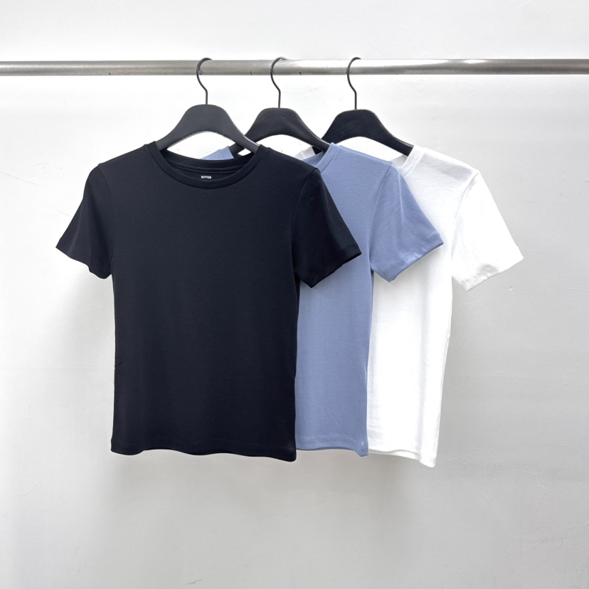RIVER韓國代購女裝新品職業26春夏人氣推薦26夏季時尚T恤棉WATER/RIVERT恤