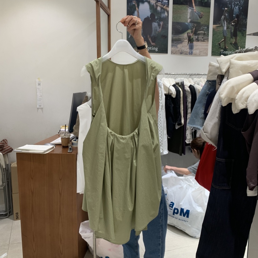 TEMPTING韓國東大門代購女士新品26夏季吊帶背心棉質無袖TEMPTING吊帶/背心