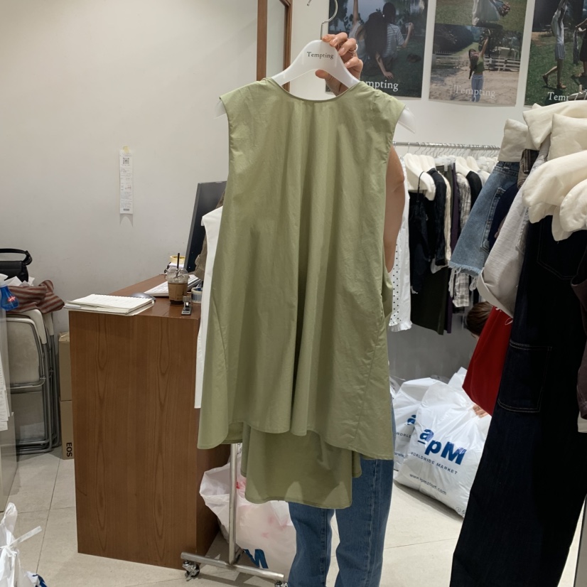 TEMPTING韓國東大門代購女士新品26夏季吊帶背心棉質無袖TEMPTING吊帶/背心圖色2