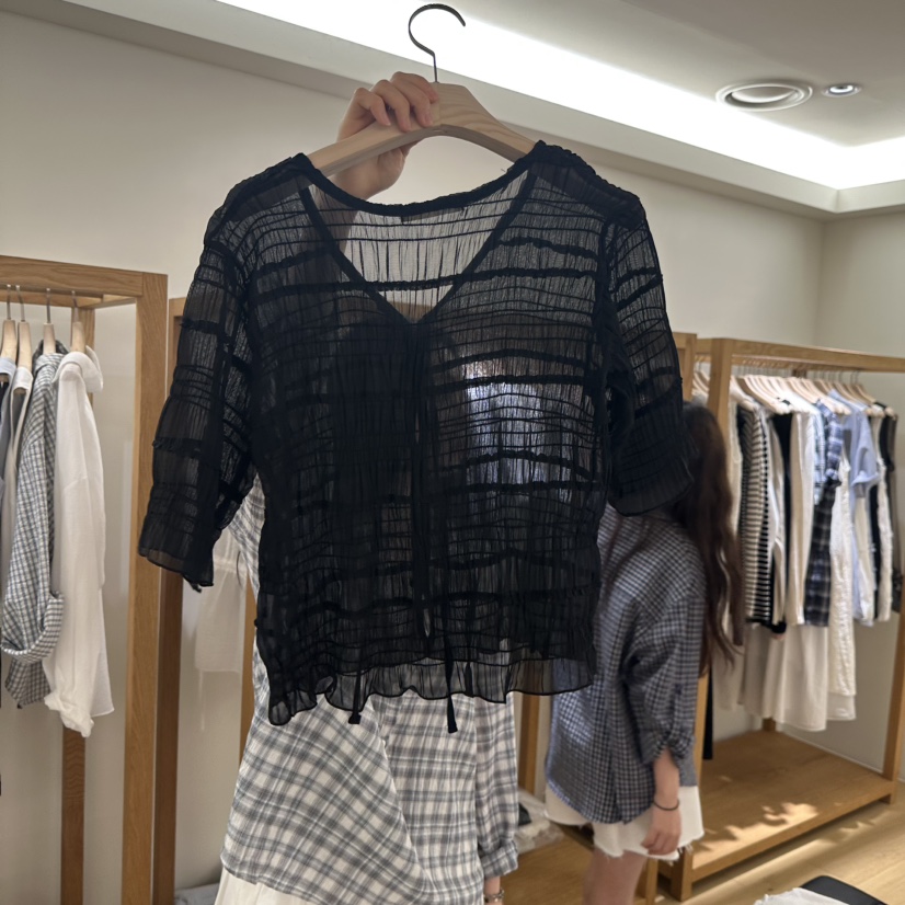 TIZZI東大門實拍韓國女裝新品時尚職業熱賣26春夏襯衫蕾絲衫LTIZZI襯衫/蕾絲衫