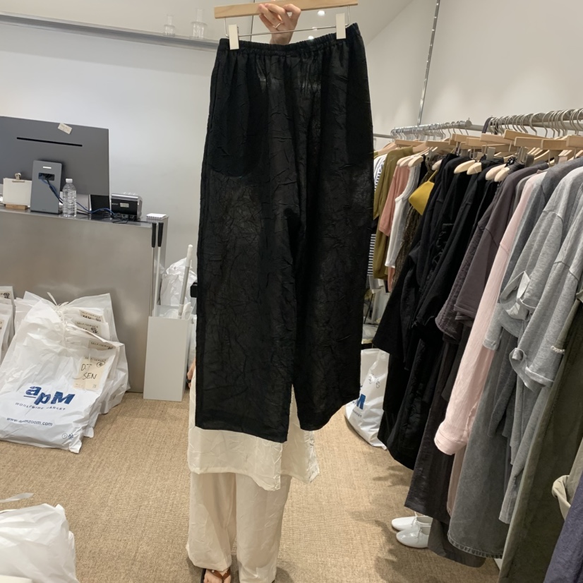 SELF SERVICE東大門實拍韓國女裝新品職業休閑休閑褲褶皺SELF SERVICE休閑褲