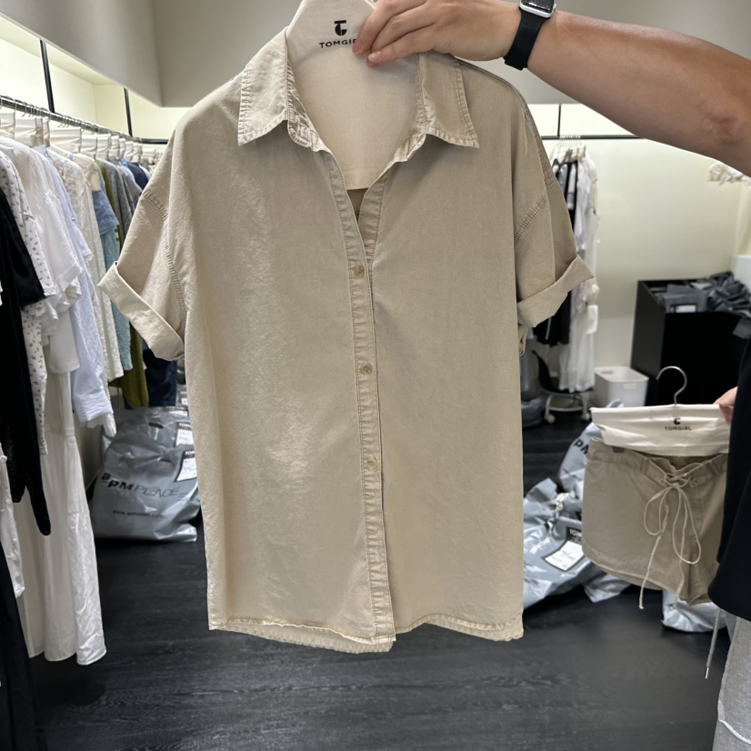 TOMGIRL韓國直郵實拍女裝新品熱賣26春夏人氣推薦襯衫蕾絲衫TOMGIRL襯衫/蕾絲衫圖色1