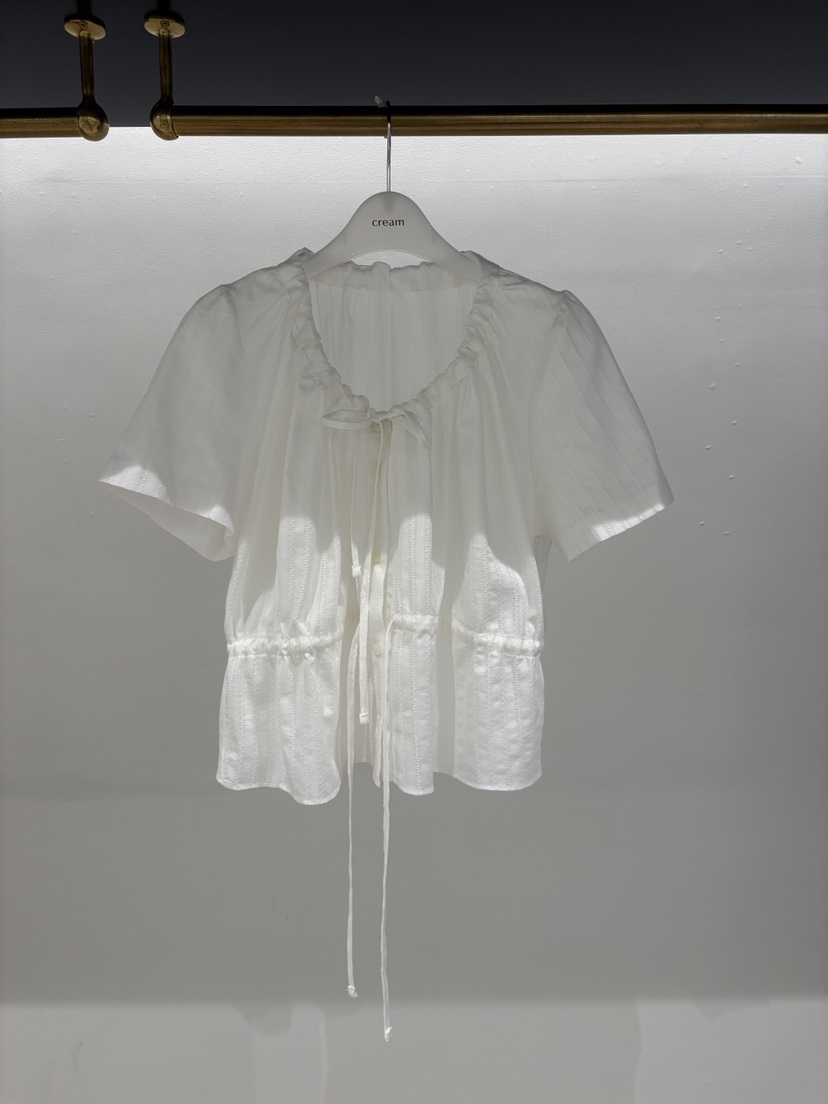 CREAM-P韓國東大門代購女裝新品職業人氣26夏季襯衫蕾絲衫LCREAM-P襯衫/蕾絲衫圖色1