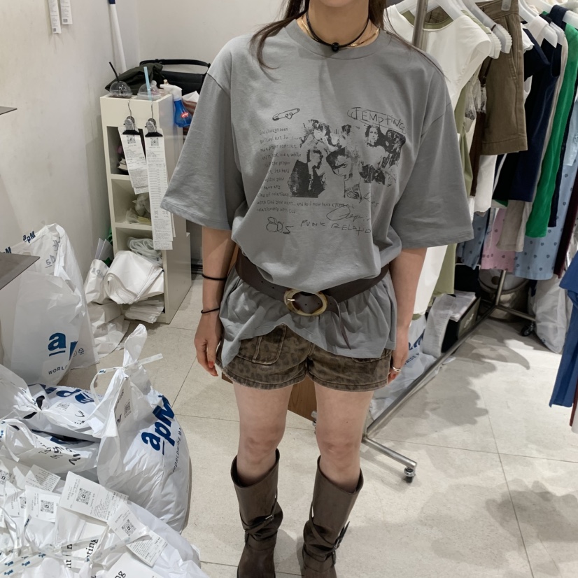 TEMPTING韓國直郵實拍女裝新款熱賣職業26春夏T恤不含腰帶TEMPTINGT恤圖色4