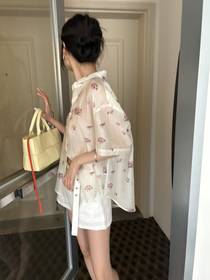 ME MO韓國代購女裝新款推薦26夏季時尚職業休閑襯衫蕾絲衫ME MO襯衫/蕾絲衫