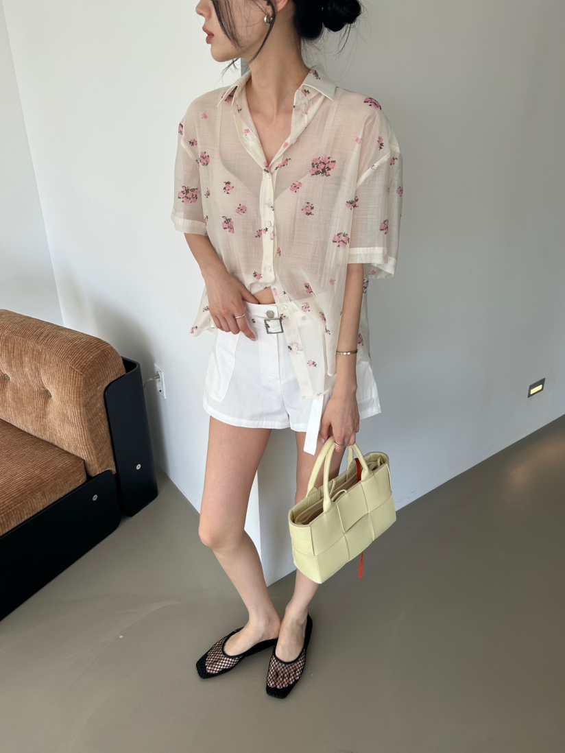 ME MO韓國代購女裝新款推薦26夏季時尚職業休閑襯衫蕾絲衫ME MO襯衫/蕾絲衫