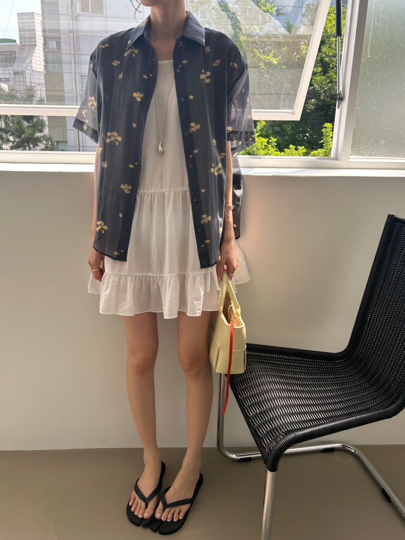 ME MO韓國代購女裝新款推薦26夏季時尚職業休閑襯衫蕾絲衫ME MO襯衫/蕾絲衫